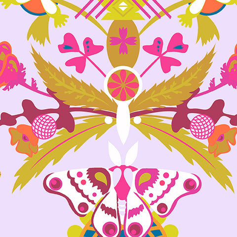 Ex Libris Book Plate on Petal by Alison Glass for Andover Fabrics