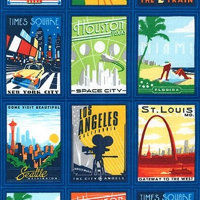 Explore America Cities Travel Posters in Bright by Robert Kaufman