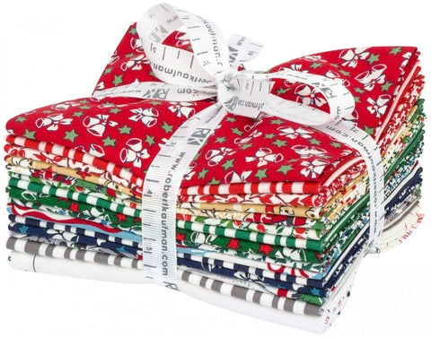 Yuletide Bells Fat Quarter Bundle by Darlene Zimmerman