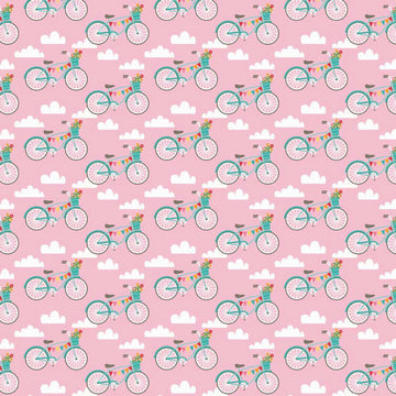 Fancy Free Fancy Bikes on Pink by Riley Blake Designs