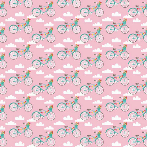 Fancy Free Fancy Bikes on Pink by Riley Blake Designs
