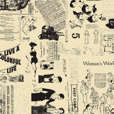 Fancy and Fabulous Fabulous Pattern in Cream by Fancy Pants Designs for Riley Blake Designs