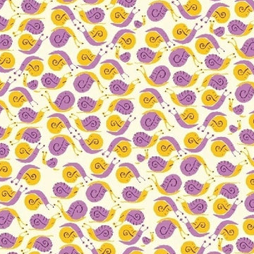 Far Far Away Snails in Purple by Heather Ross for Windham Fabrics 30' x 44"