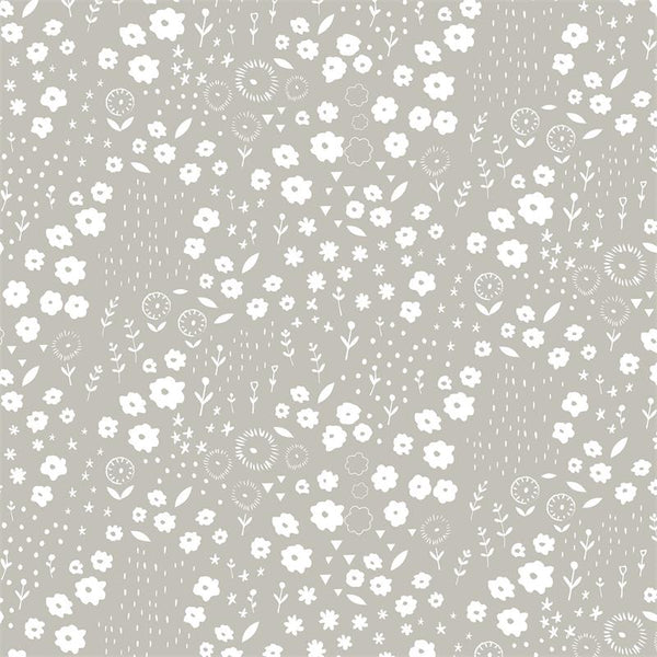Faraway Forest Daydream in Taupe by Lizzy Mackay for Blend Fabrics
