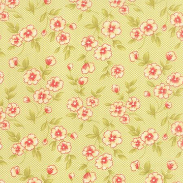 Farmhouse Gingham Bloom on Light Green by Fig Tree & Co for Moda Fabrics