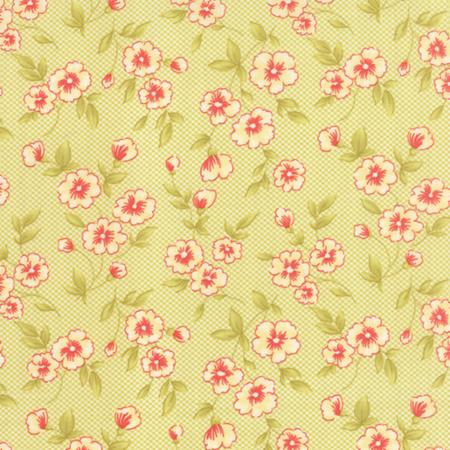 Farmhouse Gingham Bloom on Light Green by Fig Tree & Co for Moda Fabrics