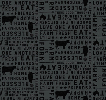 Farmhouse Dark Gray Words