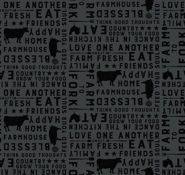 Farmhouse Dark Gray Words