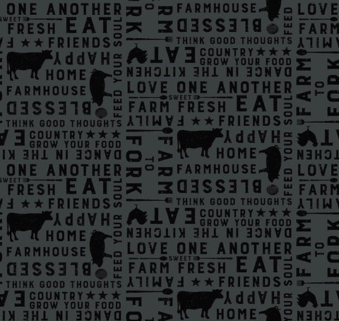 Farmhouse Dark Gray Words