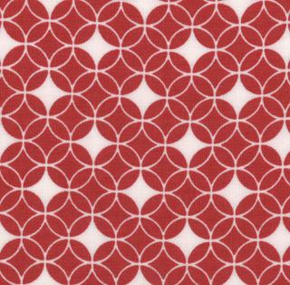 Flats Diamond Rings in Red by Moda Fabrics