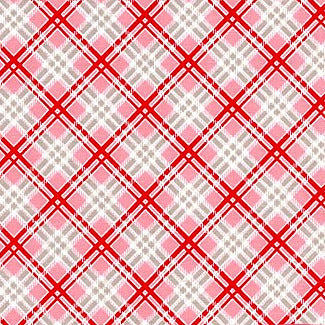 Fog City Kitty Picnic Plaid in Coral by Lakehouse Drygoods