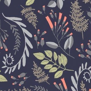 Foxtail Forest Fern Bouguet in Navy by Dear Stella Designs