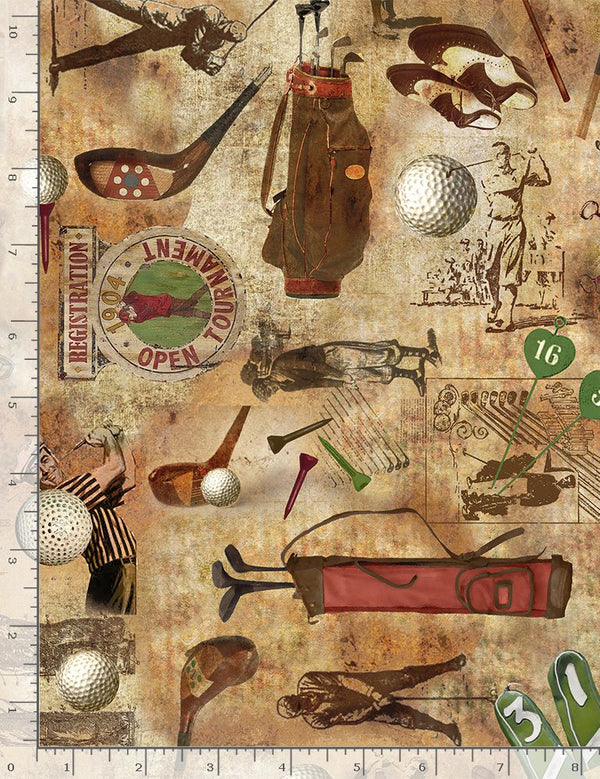 Par For The Course Golf in Coffee by Gail Cadden