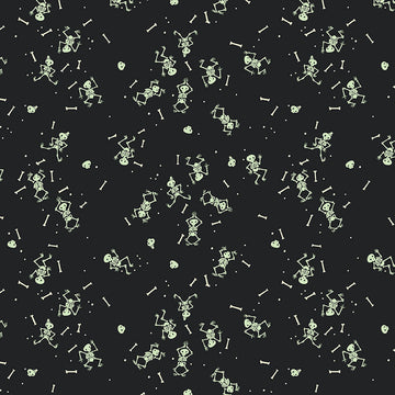 Tiny Treaters Glow in the Dark Skeletons in Charcoal by Jill Howarth GC10483-CHARCOAL