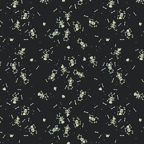 Tiny Treaters Glow in the Dark Skeletons in Charcoal by Jill Howarth GC10483-CHARCOAL