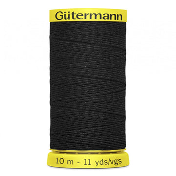 Gutermann Polyester Elastic Thread Black 4017 GUT-10M-4017