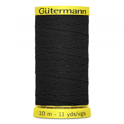 Gutermann Polyester Elastic Thread Black 4017 GUT-10M-4017