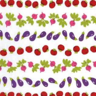Garden Party Veggies in White by Dear Stella