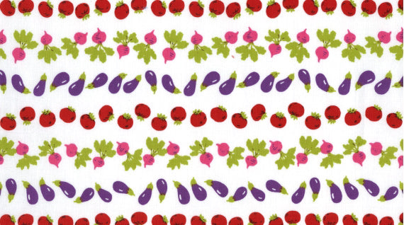 Garden Party Veggies in White by Dear Stella