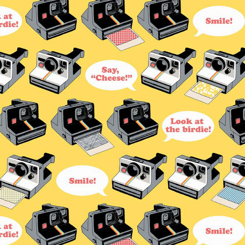 Geekly Chic 2 Polaroid on Yellow by Riley Blake Designs