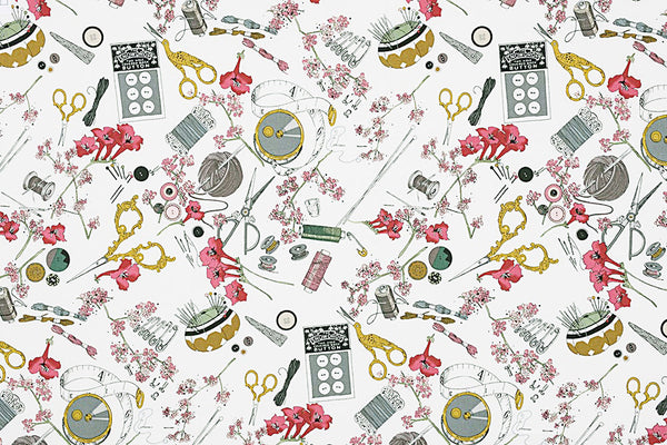 A Ghastlie Notion in natural by Alexander Henry Fabrics