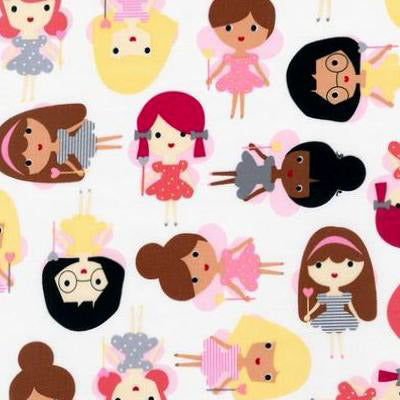 Girl Friends Fairies in Slipper by Ann Kelle by Robert Kaufman Fabrics