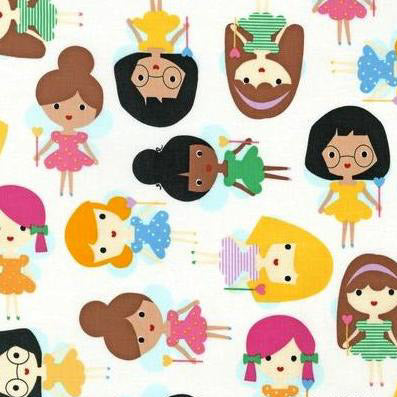 Girl Friends Fairies in Bright by Ann Kelle by Robert Kaufman Fabrics