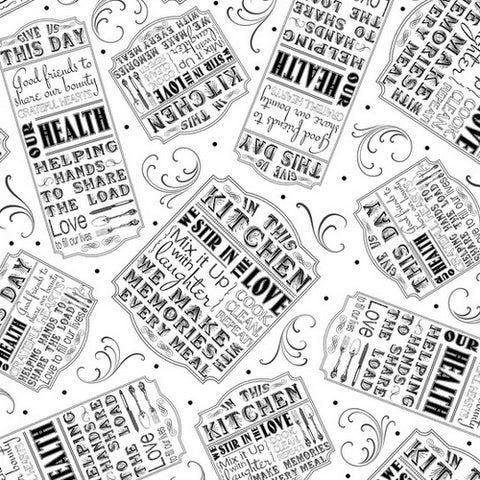 Give us This Day Kitchen Signs on White by Quilting Treasures