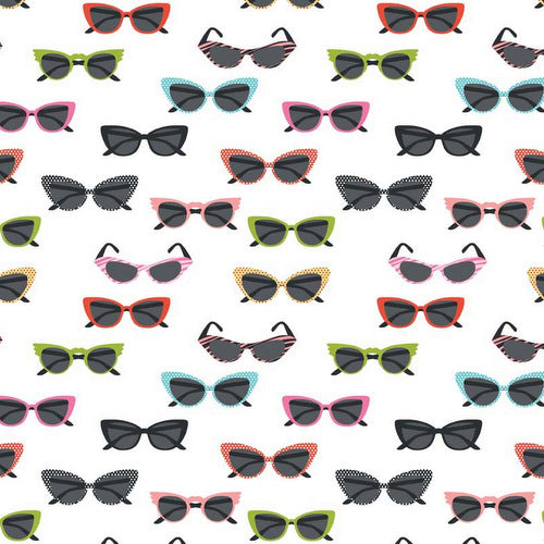 Glasses on White by Samantha Walker for Riley Blake Designs