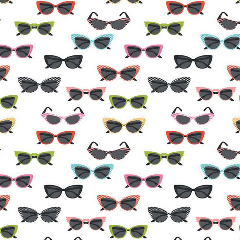 Glasses on White by Samantha Walker for Riley Blake Designs