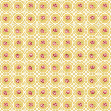 Gorgeous Rose Grid on Mustard by Riley Blake Designs