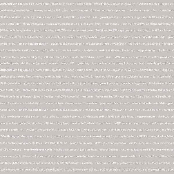 Greatest Adventure Text in Gray by Natalie Lymer for Riley Blake Designs