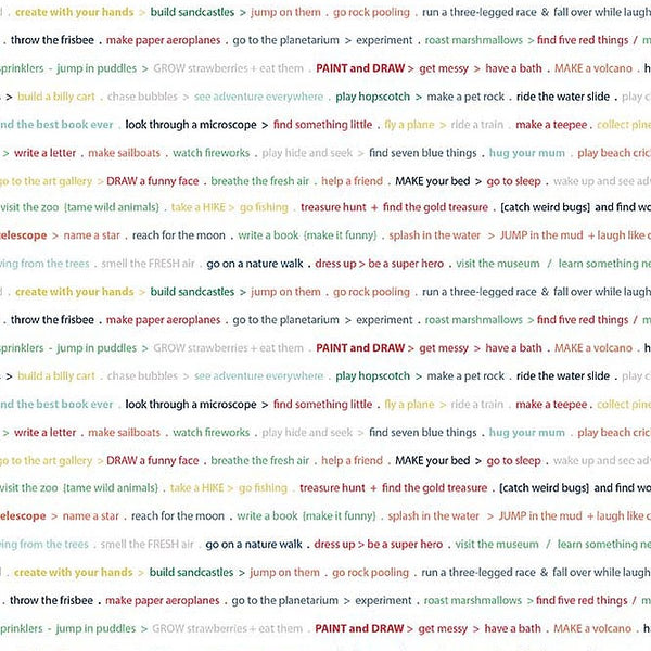 Greatest Adventure Text in Multi by Natalie Lymer for Riley Blake Designs