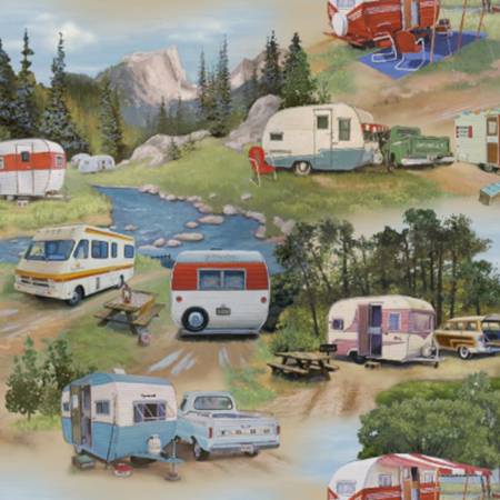 Vintage Trailers Summer Scenic by Elizabeth Studio