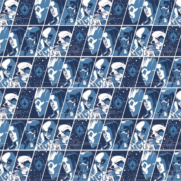 Guardians of The Galaxy Slanted Frames in Navy by Camelot Cottons