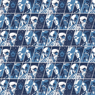 Guardians of The Galaxy Slanted Frames in Navy by Camelot Cottons