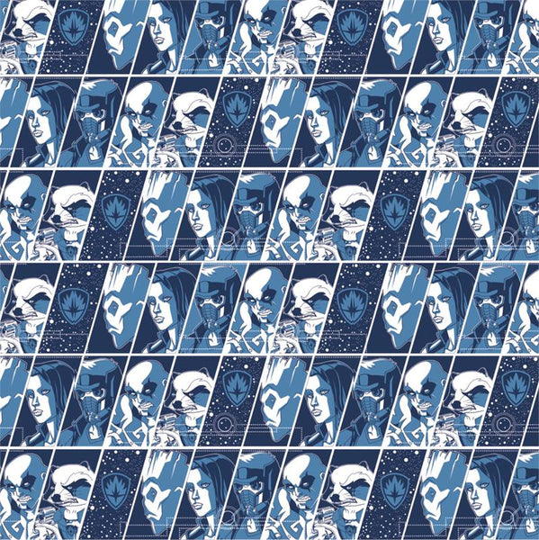 Guardians of The Galaxy Slanted Frames in Navy by Camelot Cottons