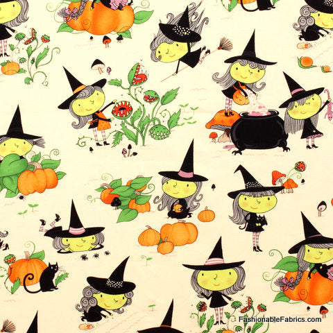 Gwendolyn Goodwitch in Tea by Alexander Henry Fabrics