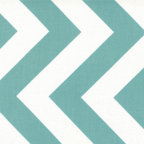 Half Moon Modern Chevron in Aqua by Moda