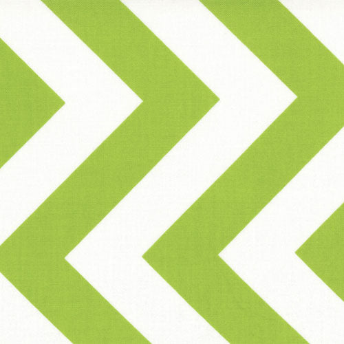 Half Moon Modern Chevron in lime by Moda