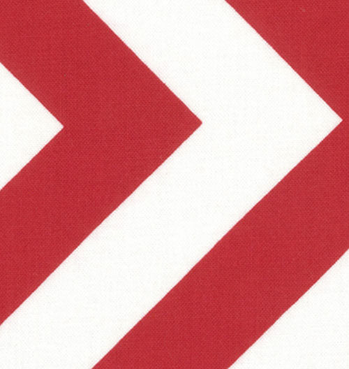 Half Moon Modern Chevron in Ruby by Moda