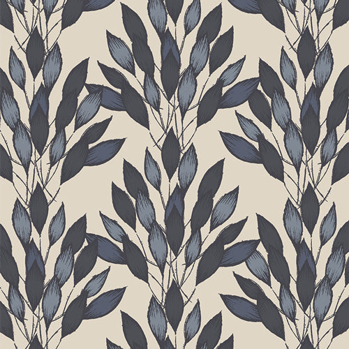 Haven Brushed Leaves in Gris by Amy Sinibaldi HAV26400