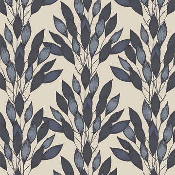 Haven Brushed Leaves in Gris by Amy Sinibaldi HAV26400