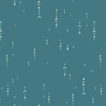 Hooked Symbols Arranged in Teal by Mathew Boudreaux HKD-22658