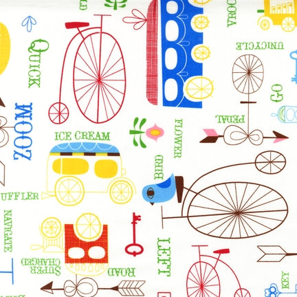 Handle with Care in Bright by Robert Kaufman Fabrics