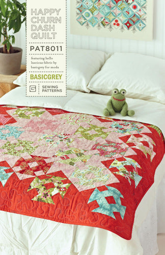 Happy Churn Dash Quilt for Basic Grey Sewing Patterns