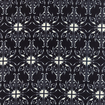 Haunted Gala Batty on Black by The Comstocks for Moda Fabrics