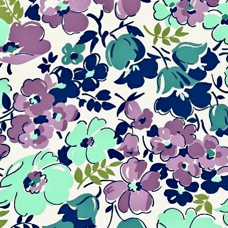 Hello Jane Packed Floral Purple