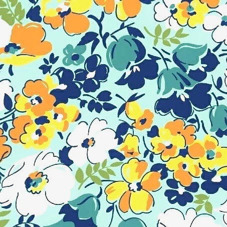 Hello Jane Packed Floral Aqua