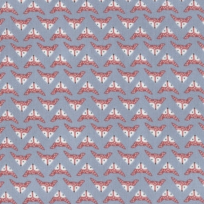 Hilltop Fox Heads on Steel by Dear Stella Fabrics